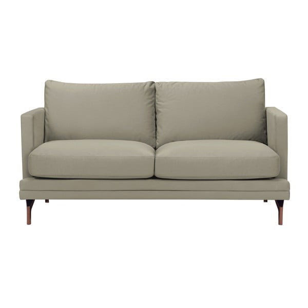 Beżowa sofa 2-osobowa z konstrukcją w kolorze złota Windsor & Co Sofas Jupiter