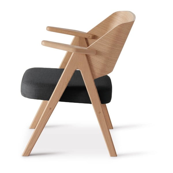 Ciemnoszary fotel z drewna dębowego Findahl by Hammel Me Tube-image-2