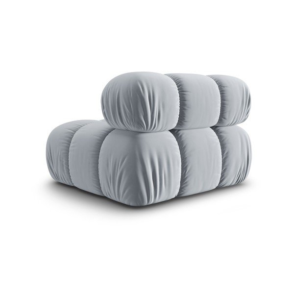 Jasnoniebieski aksamitny moduł sofy (moduł środkowy) Bellis – Micadoni Home-image-4