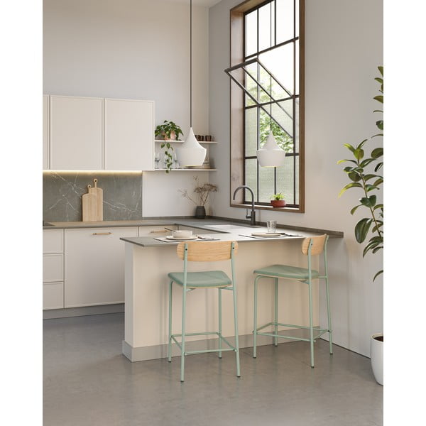 Niebiesko-naturalne hokery zestaw 2 szt. (wys. siedziska 66 cm) Adriana – Marckeric-image-1