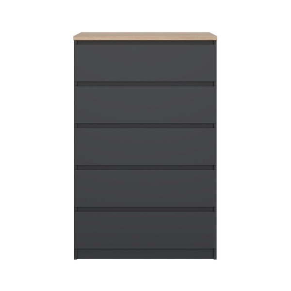 Ciemnoszara komoda 77x121x50 cm Naia – Tvilum-image-3