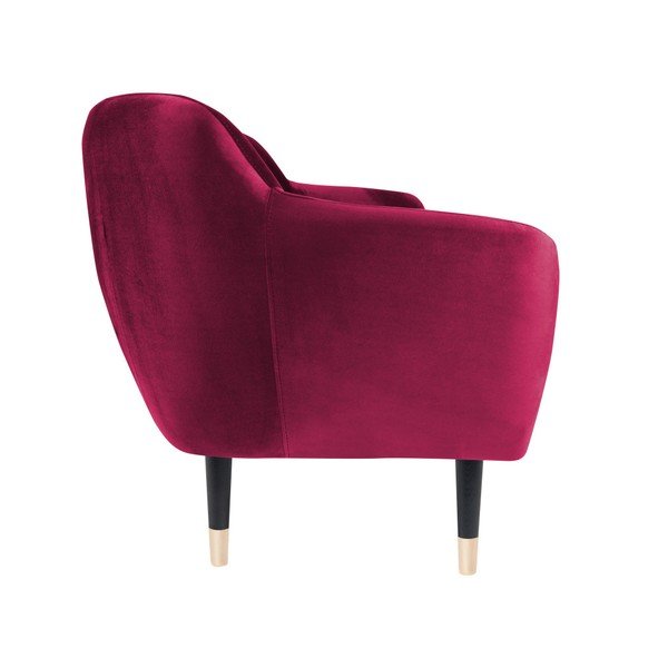 Różowa sofa z czarnymi nogami Mazzini Sofas Benito, 188 cm-image-3