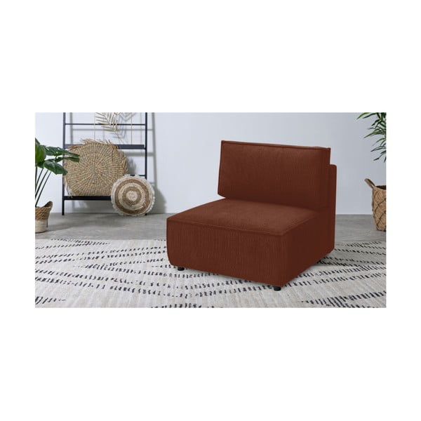 Ceglany sztruksowy moduł sofy (moduł środkowy) Nihad modular – Bobochic Paris-image-1