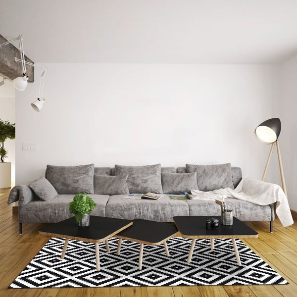 Wytrzymały dywan winylowy Black and White, 140x200 cm-image-2