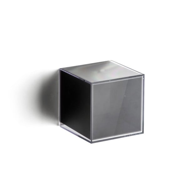 Czarne
  (zamykane) naścienne pudełko z przezroczystym wiekiem Qualy Pixel Cube