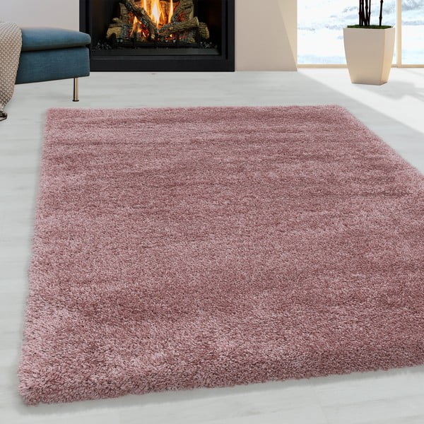 Różowy dywan 60x110 cm Fluffy – Ayyildiz Carpets-image-1
