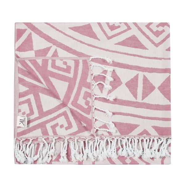 Różowy ręcznik hammam Kate Louise Mirabelle, 165x100 cm-image-4