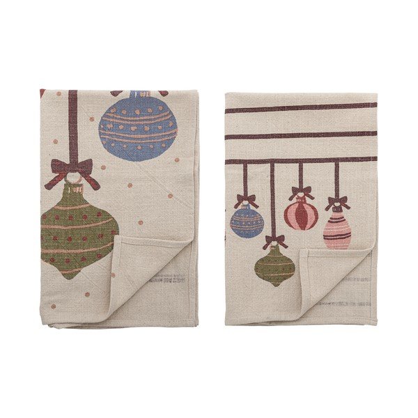 Bawełniane ścierki zestaw 2 szt. ze świątecznym motywem 71x45 cm Ornamentia – Bloomingville-image-2
