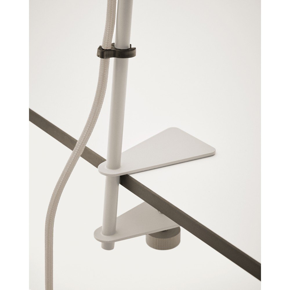 Jasnoszara metalowa lampa stołowa z klipsem (wysokość 51 cm) Jula – Kave Home (zdjęcie 6)
