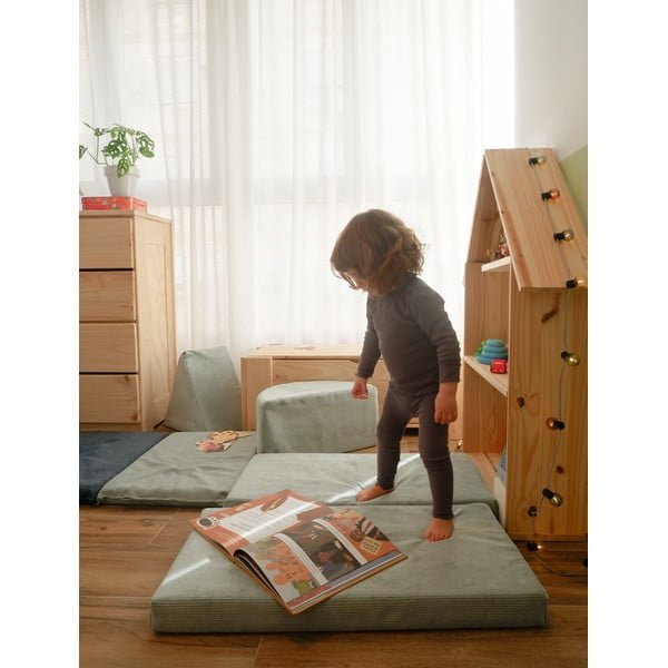 Jasnoniebieski sztruksowy piankowy plac zabaw Bloque Montessori – Little Nice Things-image-1