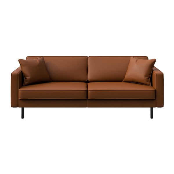 Koniakowa skórzana sofa 207 cm Kobo – MESONICA