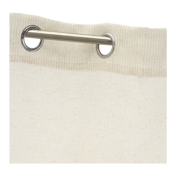 Beżowa firanka z mieszanki lnu 140x260 cm Fifties – Casa Selección-image-3