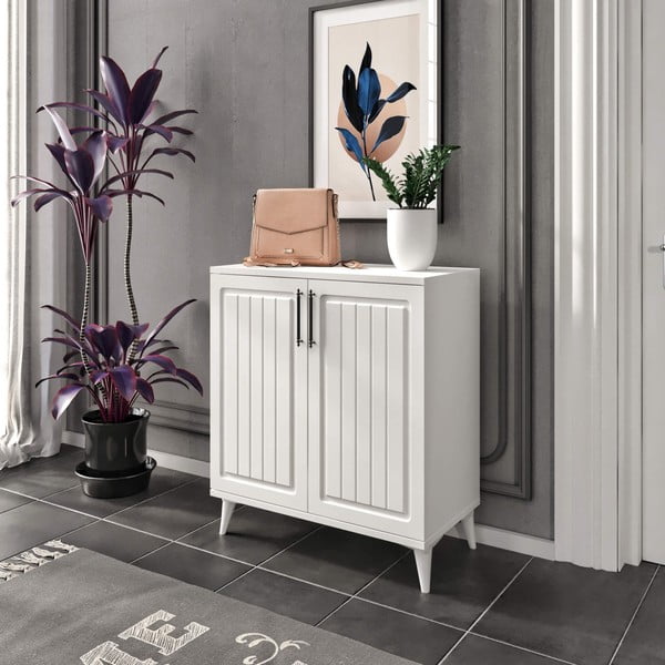 Biała szafka na buty Latte – Kalune Design-image-2