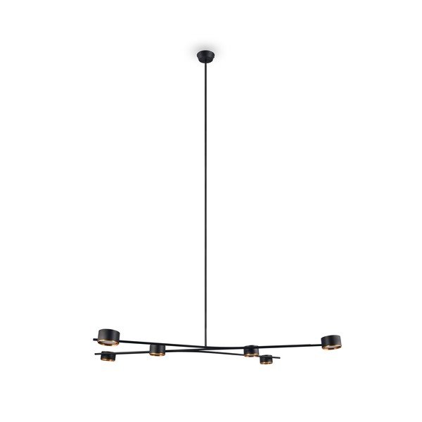Czarna metalowa lampa wisząca Coda – Trio Select