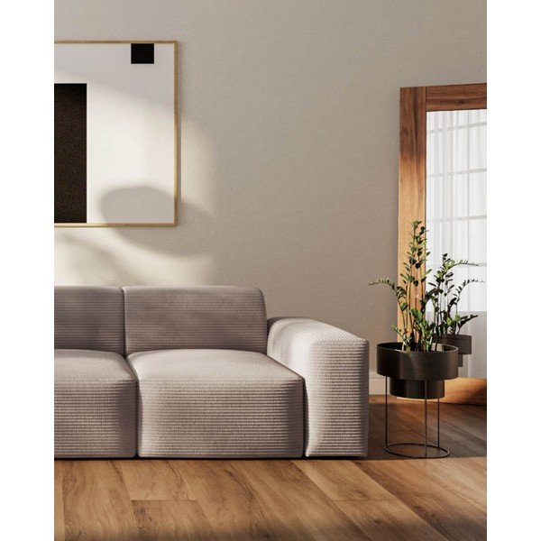 Beżowa sztruksowa sofa 285 cm Fluvio – MESONICA-image-4
