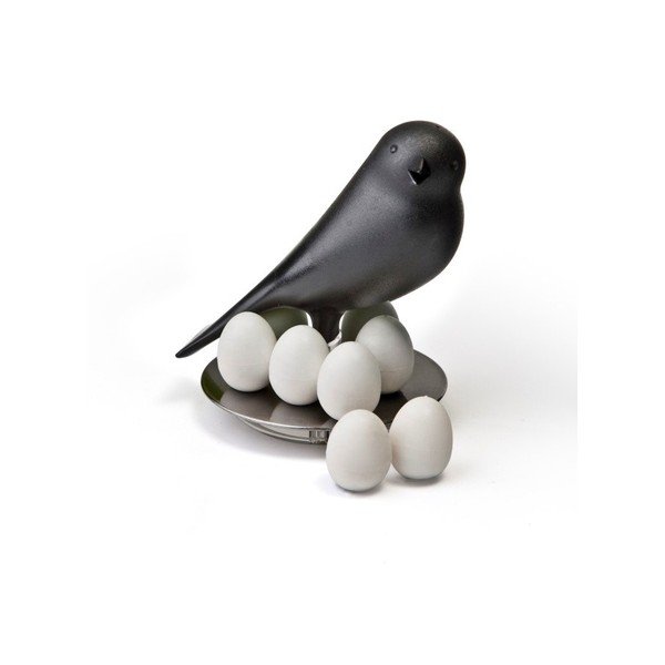 Czarny
  stojak z magnesami Qualy Magnetic Egg Sparrow-image-1