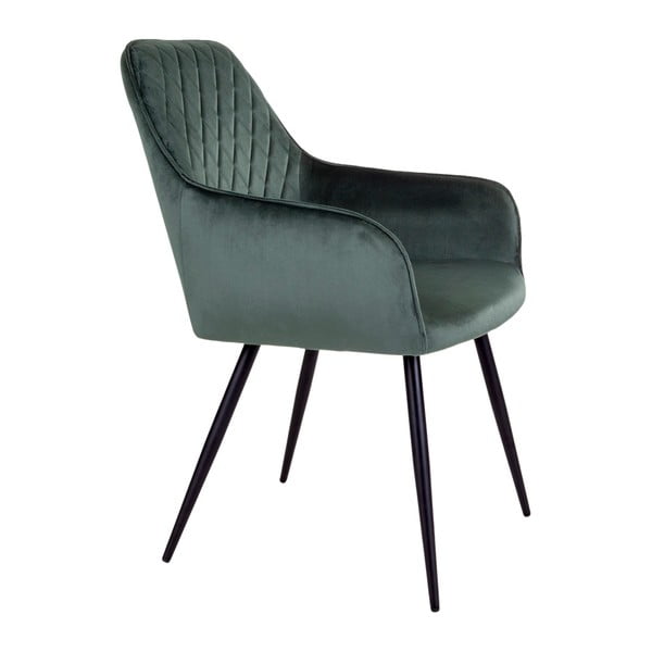 Ciemnozielone tapicerowane fotele jadalniane zestaw 2 szt. Harbo – House Nordic-image-3