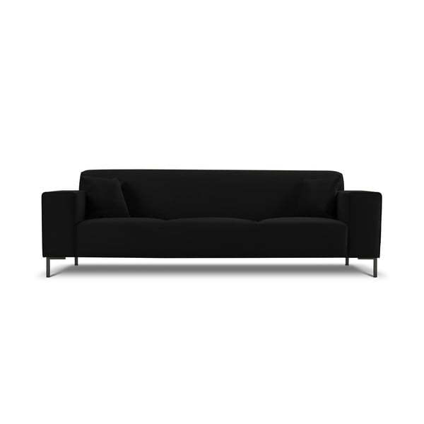 Czarna aksamitna sofa Cosmopolitan Design Siena