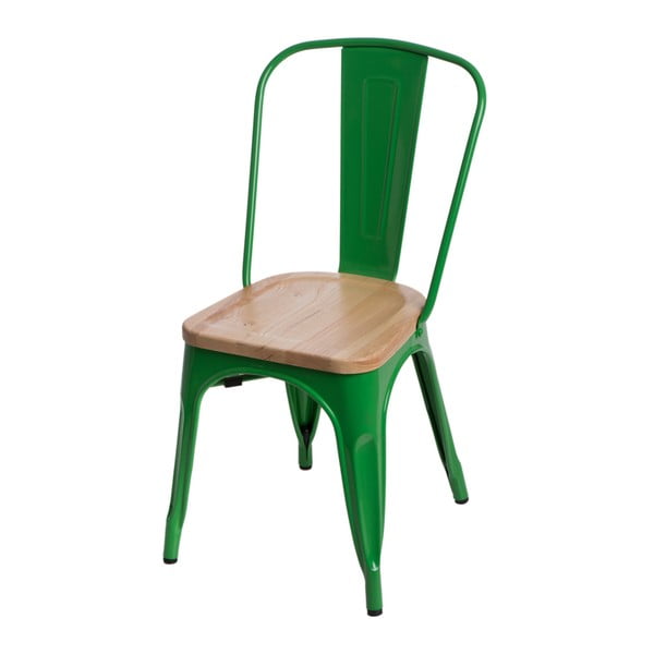 Ciemnozielone krzesło D2 Paris Ash Wood