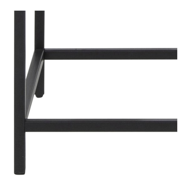 Czarna witryna z półkami w dekorze dębu Actona Seaford-image-2