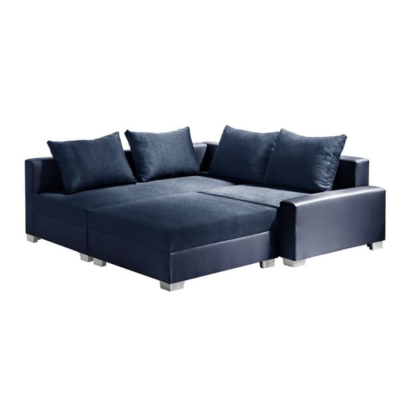 Niebieski narożnik lewostronny z dodatkowym modułem INTERIEUR DE FAMILLE PARIS Aventure-image-2