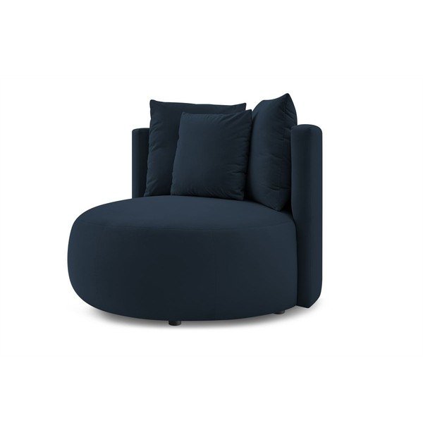 Ciemnoniebieski aksamitny fotel Cesar – Bobochic Paris