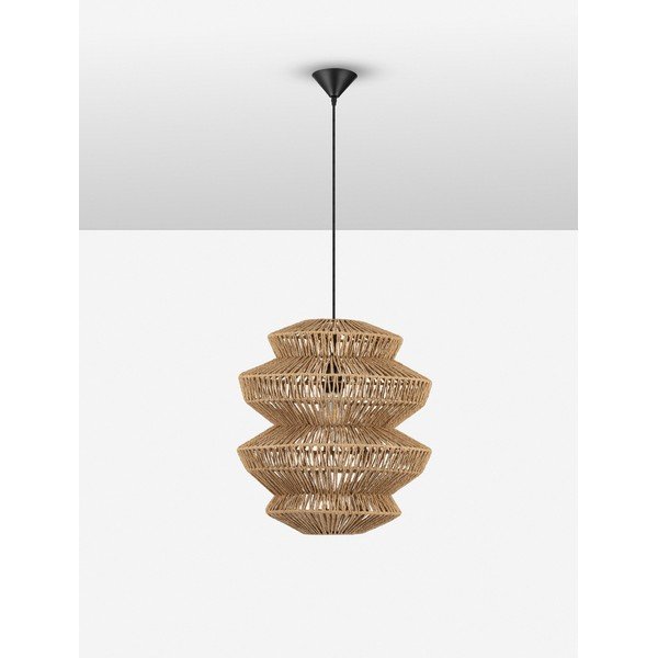 Lampa wisząca z liny w naturalnym kolorze ø 40 cm Nua – Nova Luce-image-4