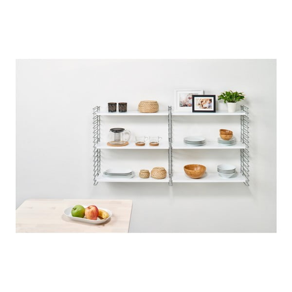 3-poziomowy regał z białymi elementami Metaltex Libro, szer. 70 cm-image-2