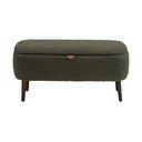Zielona ławka z materiału bouclé Harlow – House Nordic