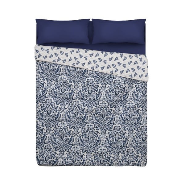 Niebieska narzuta na łóżko Unimasa Indian 250x260 cm