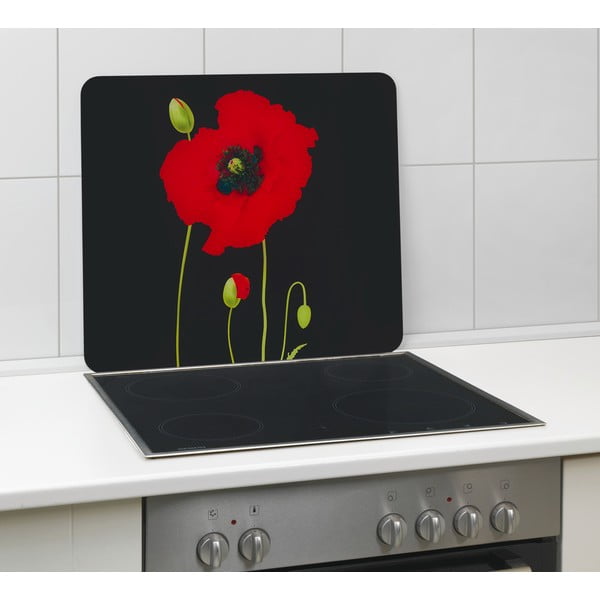Płyta ochronna na ścianę za kuchenką ze szkła hartowanego 50x56 cm Poppy – Maximex-image-1