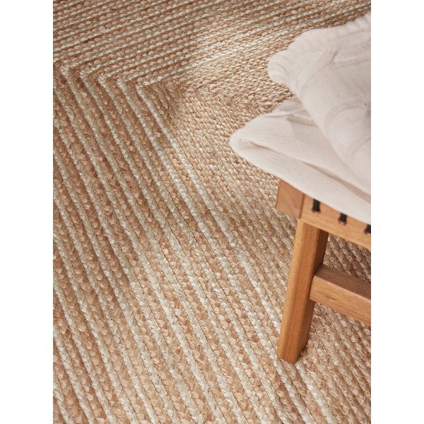 Dywan z juty dwustronny/tkany ręcznie w naturalnym kolorze/w jasnym naturalnym kolorze 120x170 cm Juno – Hanse Home-image-2