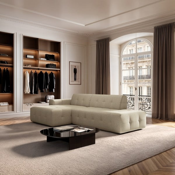 Beżowy narożnik (lewostronny/z szezlongiem) Tuil – Rodier-image-1