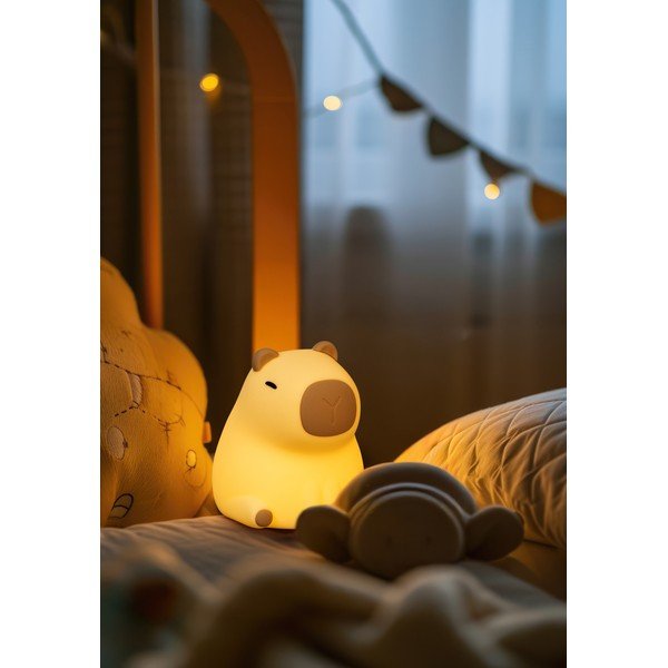 Jasnożółta dziecięca lampka nocna Capybara – Fischer & Honsel-image-1
