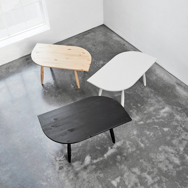 Stolik z drewna sosnowego Karup Leaf-image-1