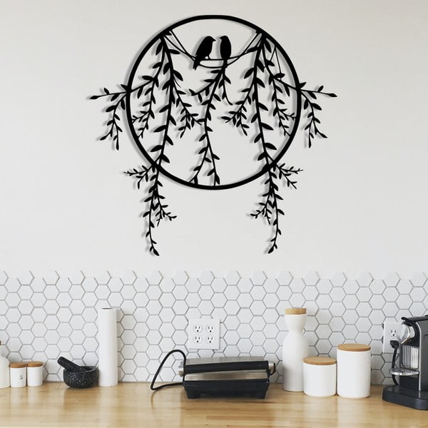 Metalowa dekoracja ścienna 45x44 cm Lovebirds – Wallity-image-3