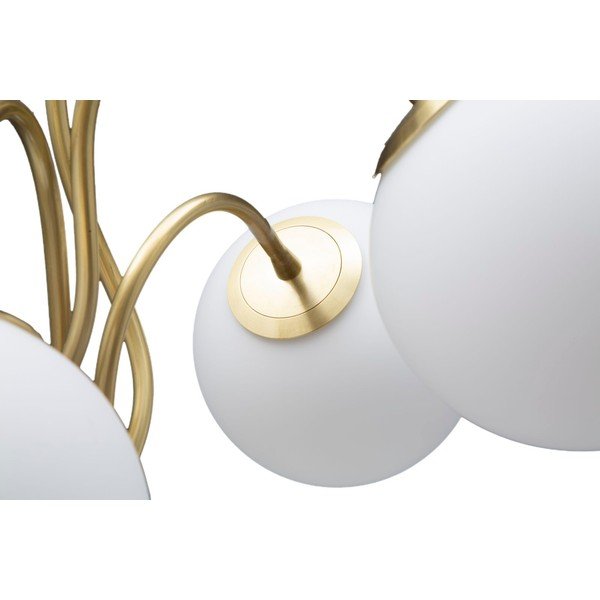 Lampa stołowa w biało-złotym kolorze ze szklanym kloszem (wysokość 74 cm) Glamy – Mauro Ferretti-image-1