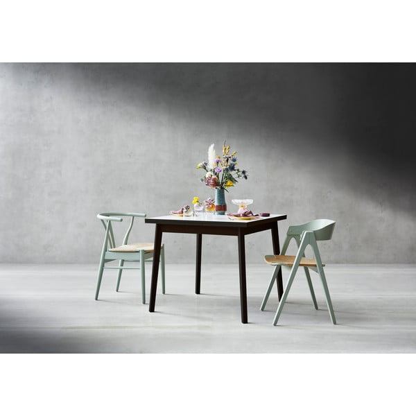 Czarno-biały rozkładany stół w dekorze dębu Hammel Single, 90 x 90 cm-image-1