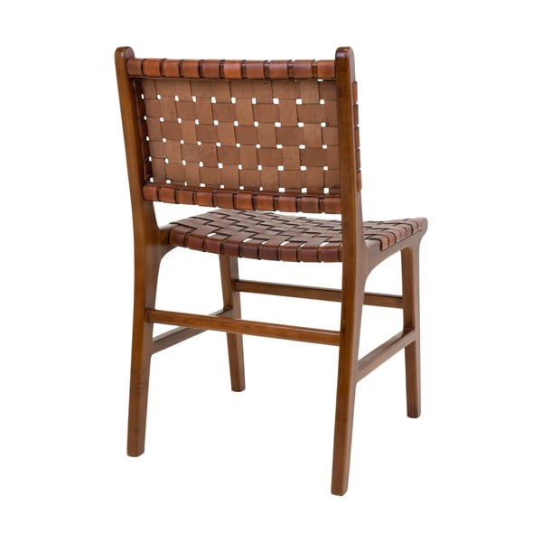 Brązowe krzesła z drewna tekowego zestaw 2 szt. Perugia – House Nordic-image-4