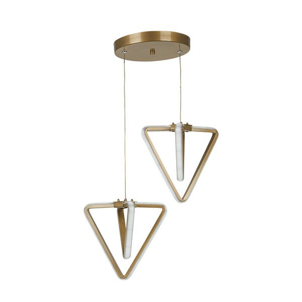 Metalowa lampa wisząca LED w kolorze brązu ø 20 cm Baris – Squid Lighting