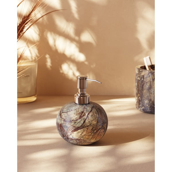 Marmurowy dozownik do mydła w naturalnym kolorze 200 ml Spalsh – Kave Home-image-1