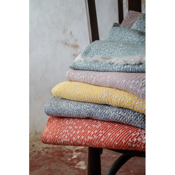 Różowy pled z domieszką bawełny Euromant Dotty Diamond, 140x180 cm-image-1