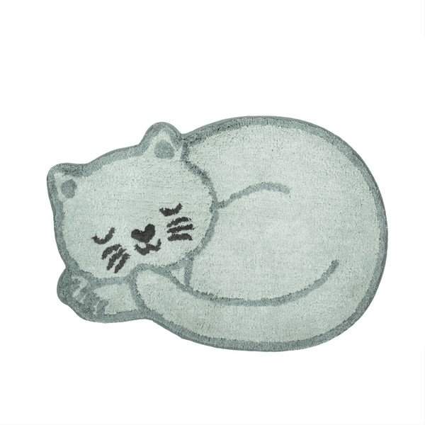 Jasnoniebieski bawełniany dywan dziecięcy 43x60 cm Sleeping Cat – Sass & Belle
