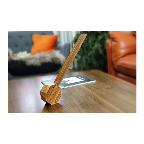 Brązowa lampa stołowa LED (wysokość 38 cm) Octagon One – Gingko-image-1