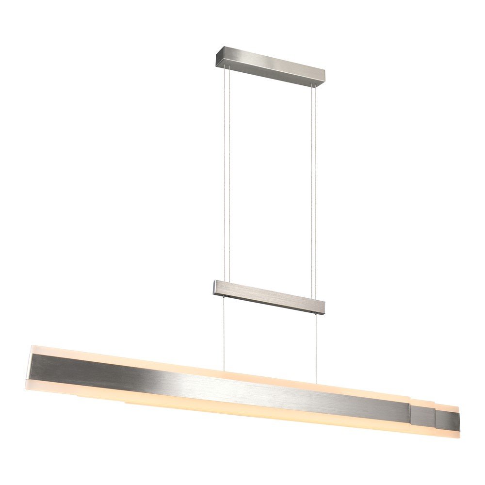 Lampa wisząca LED w kolorze matowego srebra z metalowym kloszem Arcola – Trio (zdjęcie 4)