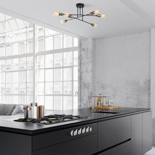 Czarna lampa sufitowa Fleur – Opviq lights-image-2