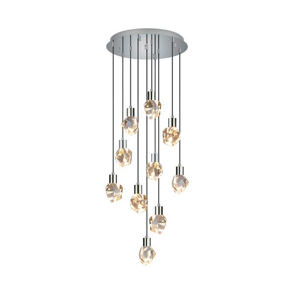 Lampa wisząca LED w kolorze srebra ze szklanym kloszem ø 51,5 cm Verano – Trio Select-image-2