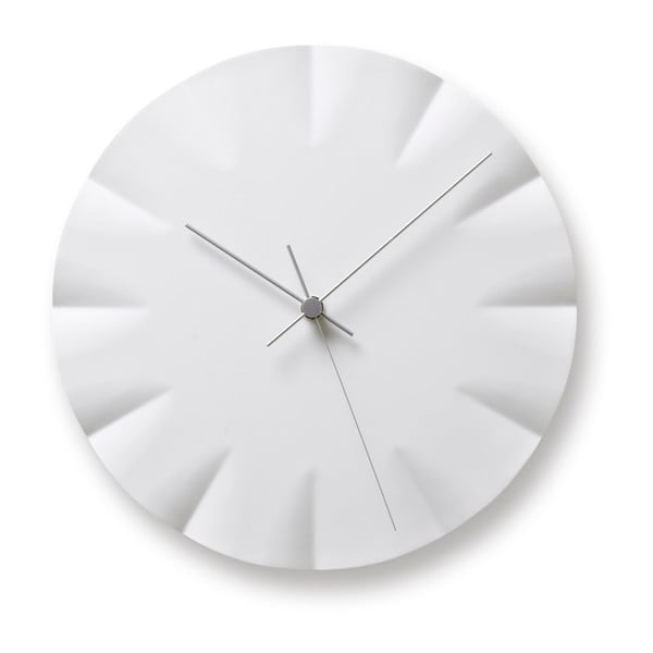 Biały zegar Lemnos Clock Kifuku, ⌀ 27 cm