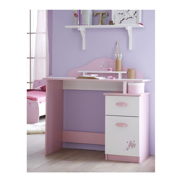 Różowe biurko dziecięce Demeyere Papillon