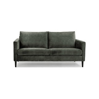 Zielono=szara sofa z aksamitnym obiciem Scandic Adagio, szer. 153 cm